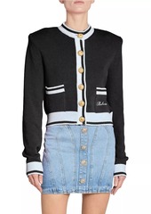 Balmain Signature Logo Knit Cardigan