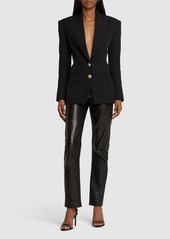 Balmain Single Breast Fitted Wool Jacket