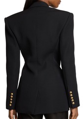 Balmain Single Breast Fitted Wool Jacket