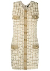 Balmain sleeveless tweed dress