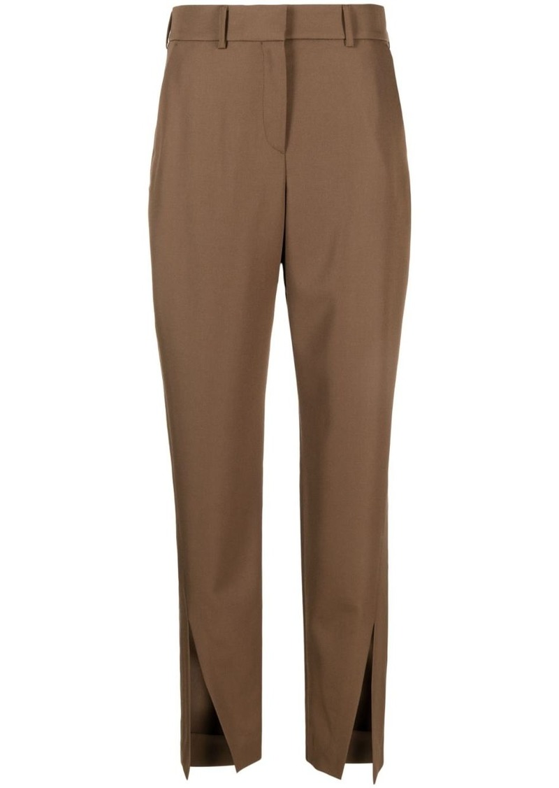 Balmain slit-detail wool trousers