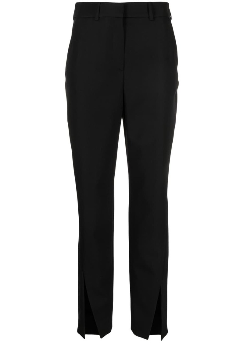 Balmain slit-detail wool trousers