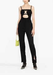 Balmain slit-detail wool trousers