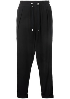 Balmain slouchy crepe tapered-leg track pants