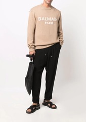 Balmain slouchy crepe tapered-leg track pants