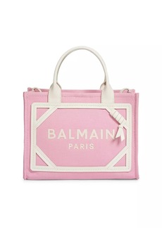 Balmain Small B-Army Logo Canvas Shopper Tote Bag