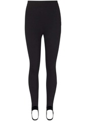 Balmain stirrup-cuffs cotton-blend leggings