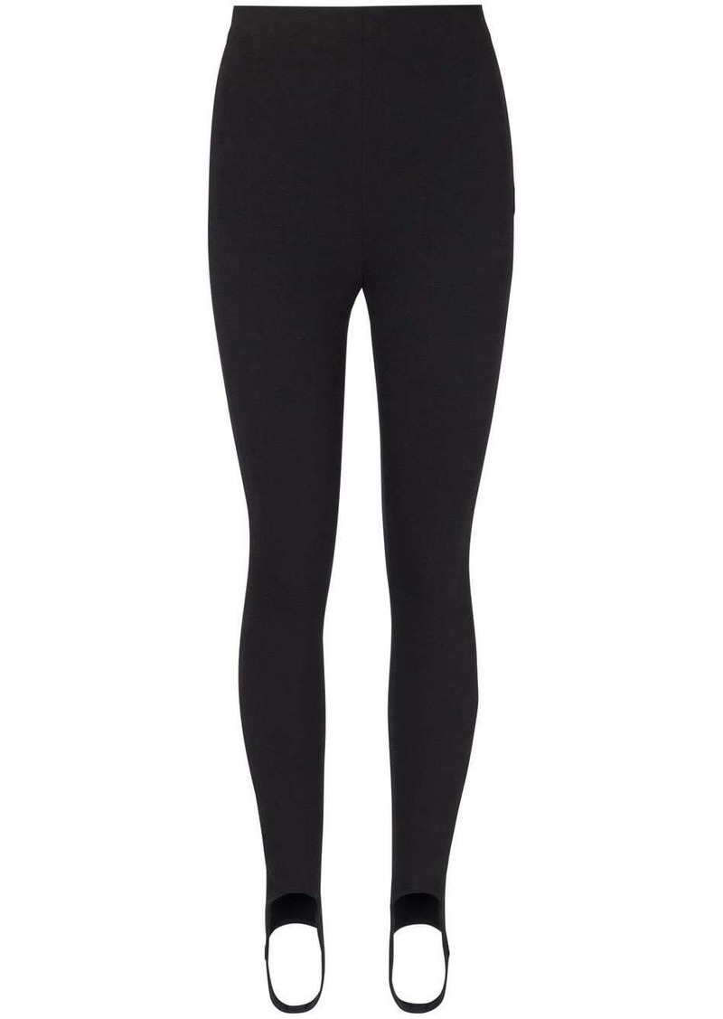 Balmain stirrup-cuffs cotton-blend leggings