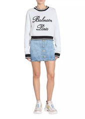 Balmain Stretch-Cotton Signature Sweater