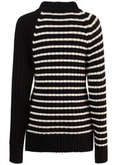 Balmain Striped Cashmere & Lurex Sweater