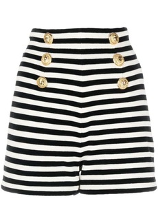 Balmain striped cotton shorts