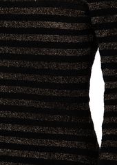 Balmain Striped Lurex Knit Mini Dress