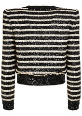 Balmain Striped Sequined Jacket