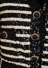 Balmain Striped Sequined Jacket