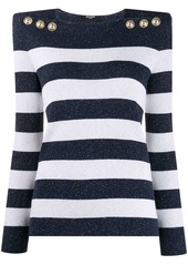 Balmain structured striped jumper