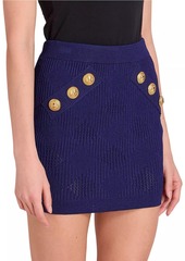 Balmain Textured Knit Miniskirt