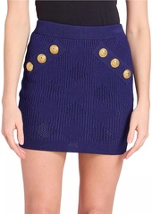 Balmain Textured Knit Miniskirt