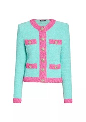 Balmain Tipped Button Patch Pocket Cardigan