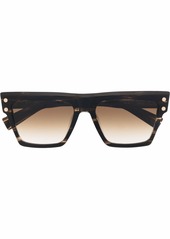 Balmain tortoiseshell-effect square-frame sunglasses