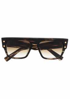 Balmain tortoiseshell-effect square-frame sunglasses