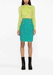 Balmain tweed double-breasted pencil skirt