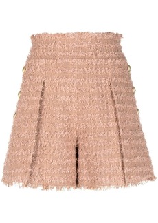 Balmain tweed high-waisted shorts