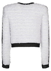 Balmain Tweed Knit Cropped Jacket