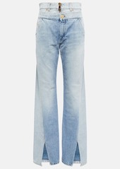 Balmain Two-in-one high-rise jeans