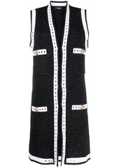 Balmain V-neck contrasting-border cardigan