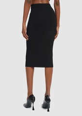 Balmain Viscose Knit Midi Skirt