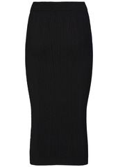 Balmain Viscose Knit Midi Skirt