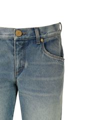 Balmain Western Crop Flared Denim Jeans