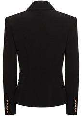 Balmain Wide Lapel Viscose Crepe Jacket