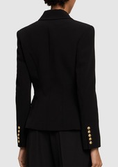 Balmain Wide Lapel Viscose Crepe Jacket