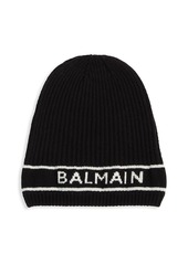 Balmain Wool & Cashmere Logo Beanie