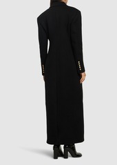 Balmain Wool & Cashmere Long Coat