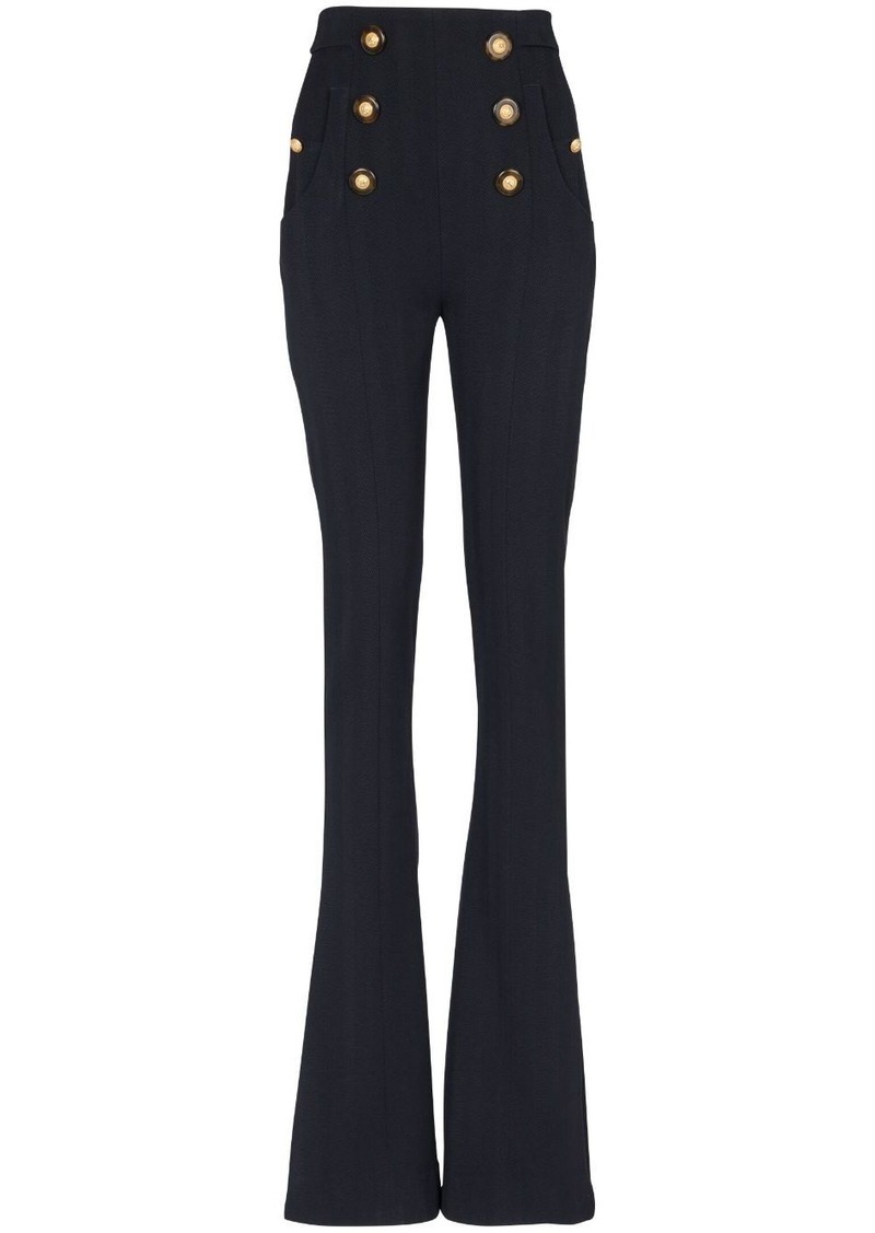 Balmain wool flared trousers