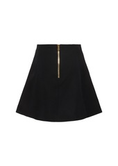 Balmain Wool Grain De Poudre Mini Skirt