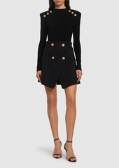 Balmain Wool Grain De Poudre Mini Skirt