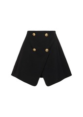 Balmain Wool Grain De Poudre Mini Skirt