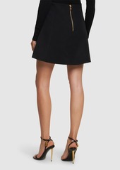 Balmain Wool Grain De Poudre Mini Skirt