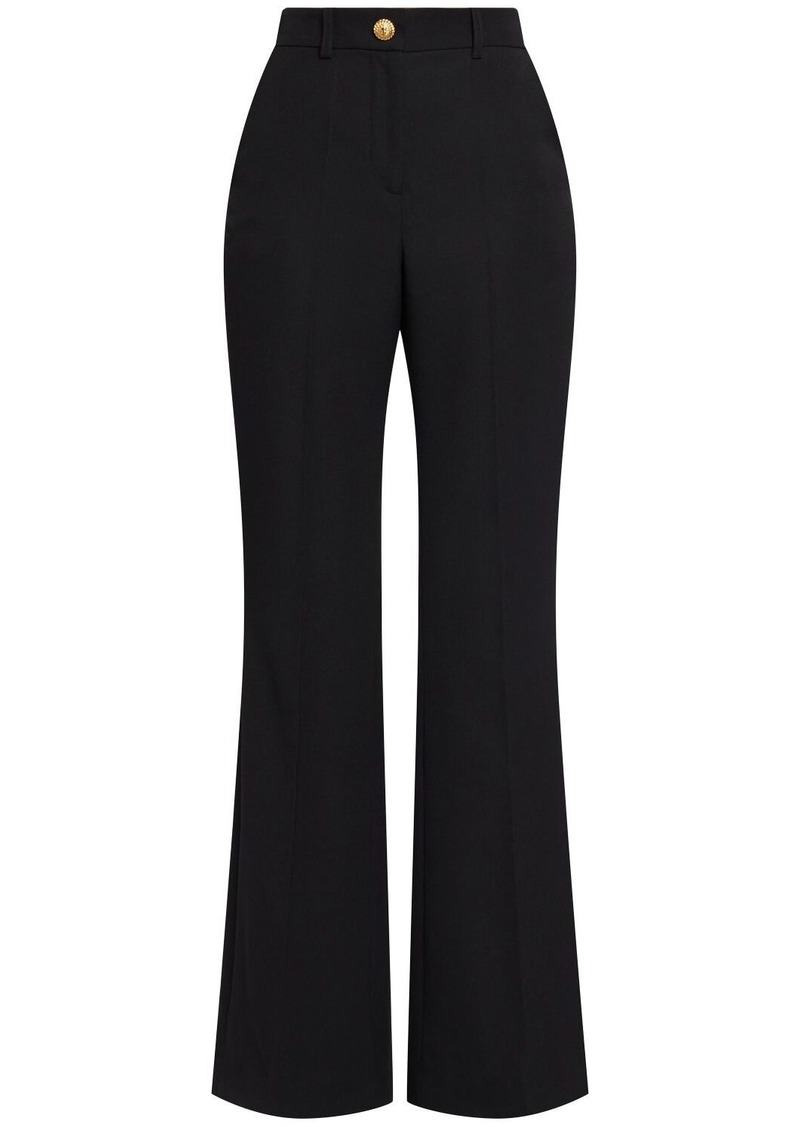 Balmain Wool High Rise Flared Pants