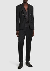 Balmain Wool Single Breasted Blazer