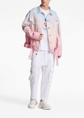 Balmain x Evian gradient denim jacket