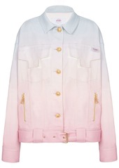 Balmain x Evian gradient-effect denim jacket