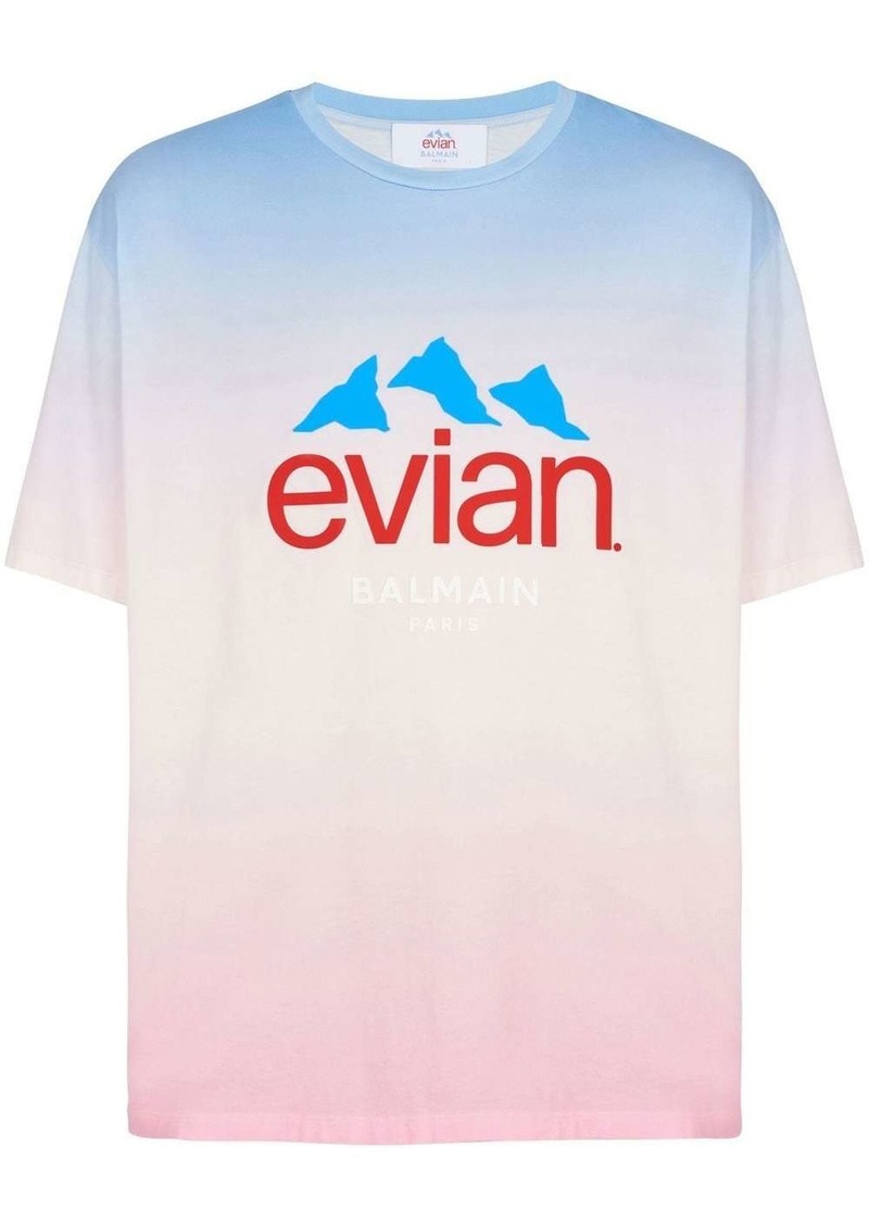 Balmain x Evian gradient-effect T-shirt