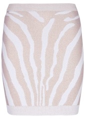 Balmain zebra-print mini skirt