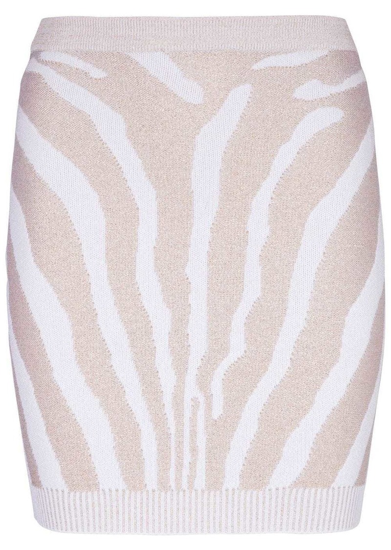 Balmain zebra-print mini skirt