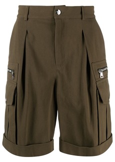 Balmain zip-detail knee-length shorts