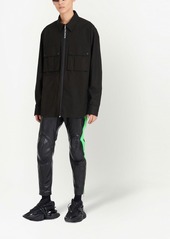 Balmain zip-up cotton shirt